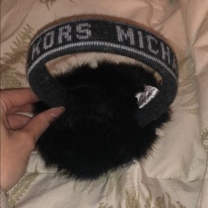 Michael Kors signature logo real fur earmuffs